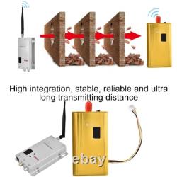1.2G 1.5W Wireless Audio Video Transceiver CCTV Monitoring Transmitter Receiver