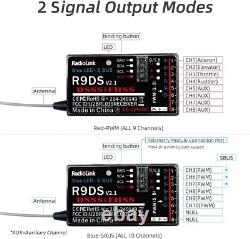 10/12 Channels 2.4GHz RC Transmitter and Receiver R9DS Radio Remote Long Rang