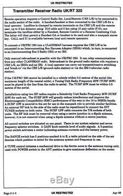114-3188 UK/RT320 Transmitter Receiver Radio FULLY TESTED