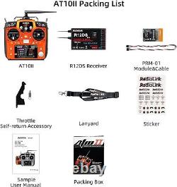 12 Channels RC Transmitter and Receiver R12DS 2.4GHz Radio Remote, Voltage Te