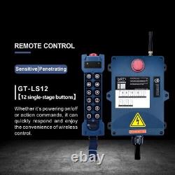 12 Key Industrial Wireless Hoist Lift Crane Remote Control AC/DC 18V-65V 65-440V