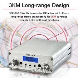 15W Fm Transmitter For Church Long Range Synthesized Fm Stereo Transmitter Kit