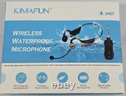 165ft Wireless Portable Headset Dual Microphones Waterproof 2.4G Jack 1 RX 2 TX