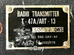 1940s Collins T-47a/ART-13 Military Radio Transmitter WW II Air Force B52 Bomber