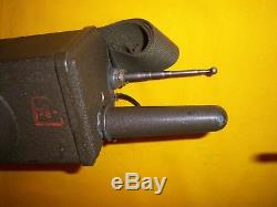 1944 Us Usmc Handytalky Radio Receiver And Transmitter Bc-611-e & Od Hand Strap