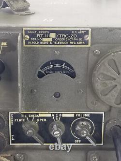 1952 Army Signal Corps Radio Receiver-Transmitter RT111-TRC-20 with PWRS PP-1067