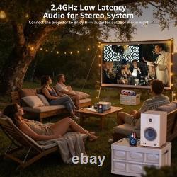 1Mii 2.4GHz (1 TX+2 RX) Wireless Audio Transmitter Receiver Set for TV, 25ms