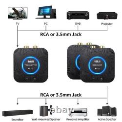 1Mii 2.4GHz (1 TX+2 RX) Wireless Audio Transmitter Receiver Set for TV, 25ms