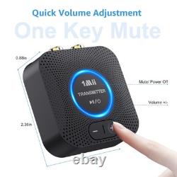 1Mii 2.4GHz (1 TX+2 RX) Wireless Audio Transmitter Receiver Set for TV, 25ms