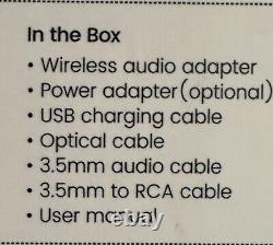 1Mii B0301 Black Bluetooth Long Range 2 In 1 Wireless Transmitter And Receiver