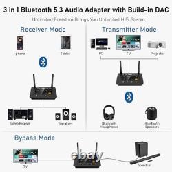 1Mii Bluetooth 5.3 Transmitter Receiver for TV Stereo Audio Adapter 1Mii Bluetooth 5.3 Transmitter Receiver for TV Stereo Audio Adapter