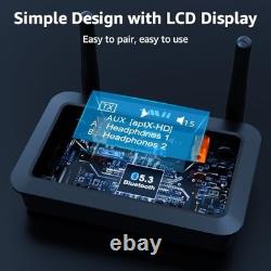 1Mii Bluetooth 5.3 Transmitter Receiver for TV Stereo LDAC Optical RCA AUX