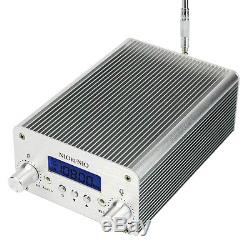1W /6W PLL FM Transmitter Radio Stereo Station Broadcast+TNC Antenna+30Receiver