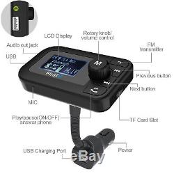 2.0 Bluetooth FM Car Transmitter Wireless AUX Stereo Audio Receiver Radio USB