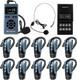 2.4g Wireless Tour Guide System 200m Range 1 Transmitter 10 Earhook Receivers