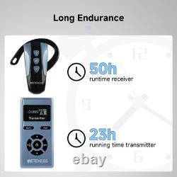 2.4G Wireless Tour Guide System 200m Range 1 Transmitter 10 Earhook Receivers
