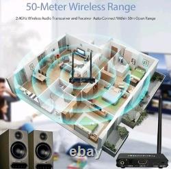 2.4GHz Wireless Audio Transmitter Receiver ARC Optical RCA 50M Bluetooth 5.3