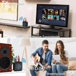 2.4GHz Wireless Audio Transmitter & Receiver Set 262ft Long Range Hi-Fi Sound