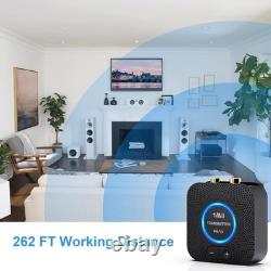 2.4GHz Wireless Audio Transmitter & Receiver Set 262ft Long Range Hi-Fi Sound