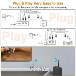 2.4GHz Wireless Audio Transmitter Receiver Set Home Sound System Upgrade