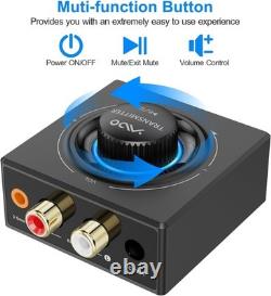 2.4GHz Wireless Audio Transmitter and Receiver 1 TX+1 RX for TV, 25ms Low Lat