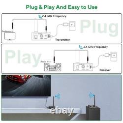 2.4GHz Wireless Audio Transmitter and Receiver, HiFi Audio, 20ms Low Latency
