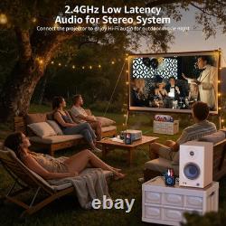 2.4Ghz (1 TX+2 RX) Wireless Audio Transmitter Receiver Set for TV, 25Ms Low Late