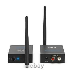 2.4Ghz Wireless Audio Transmitter Receiver for TV, 320ft Long Range 20ms Low