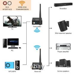 2.4Ghz Wireless Audio Transmitter Receiver for TV, 320ft Long Range 20ms Low