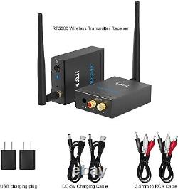 2.4Ghz Wireless Audio Transmitter Receiver for TV, 320ft Long Range 20ms Low