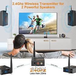 2.4Ghz Wireless Audio Transmitter and Receiver, 2 Receivers for Two 3 in 1