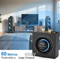 2.4Ghz Wireless Audio Transmitter and Receiver, 200Ft Long Range, 25Ms Low Laten