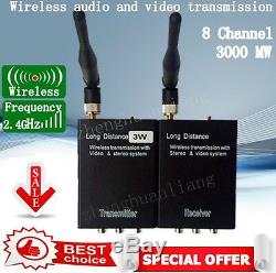 2.4g 3W High Power Wireless Transmitter and receiver Audio Video