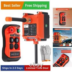 2 Button Channel Industrial Wireless Overhead Crane Remote Control Kit 12V 24
