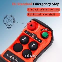 2 Button Channel Industrial Wireless Overhead Crane Remote Control Kit 12V 24