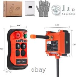 2 Button Channel Industrial Wireless Overhead Crane Remote Control Kit 12V 24V R