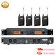 2 Channels Transmitter Wireless In Ear Stage Monitor System 4 Receiver