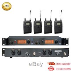 2 Channels Transmitter Wireless In Ear Stage Monitor System 4 Receiver