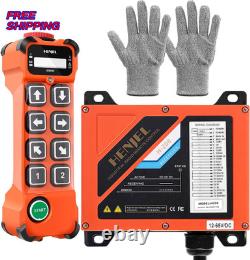 2 Dual Speed 8 Channel Industrial Wireless Crane Remote Control for Overhead NEW