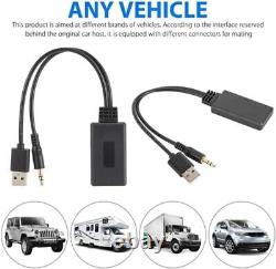 2 In 1 USB Bluetooth5.0 Transmitter Receiver Adapter Wireless For PC Car Kit LOT