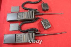 2 Military Surplus Prc 127 Receiver Transmitter Walkie Talkie Microphone Radio