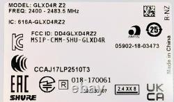 2 -SHURE/2-GLXD4R-Z2/ 2-GLXD1-Z2 / WL93 Lav Mic Bodypack Transmitters& Receivers