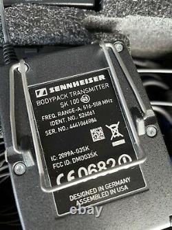 2 Sennheiser ew100 g3 wireless transmitter, receiver & lavalier mics