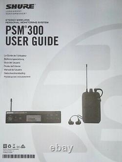 2 Shure PSM300 Transmitters, 4 P3RA Receivers, Furman Surge Protector & Case