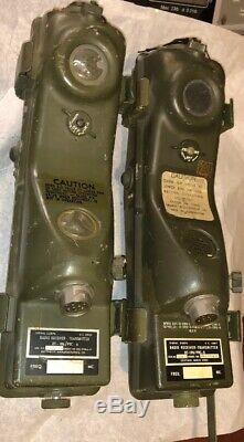 2 Vietnam US Army Signal Rt-196/PRC 6 Radio Receiver Transmitter Walkie Talkie