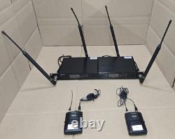2 pcs Shure QLXD4 G50 Wireless Receivers, 2 pcs QLXD1 Bodypack Transmitter