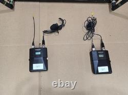 2 pcs Shure QLXD4 G50 Wireless Receivers, 2 pcs QLXD1 Bodypack Transmitter