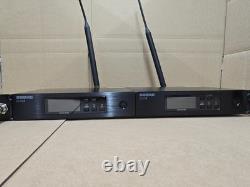 2 pcs Shure QLXD4 G50 Wireless Receivers, 2 pcs QLXD1 Bodypack Transmitter