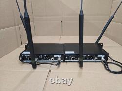 2 pcs Shure QLXD4 G50 Wireless Receivers, 2 pcs QLXD1 Bodypack Transmitter