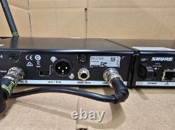 2 pcs Shure QLXD4 G50 Wireless Receivers, 2 pcs QLXD1 Bodypack Transmitter